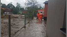 Blesková povodeň v Rožnově pod Radhoštěm; středa 22. května 2019