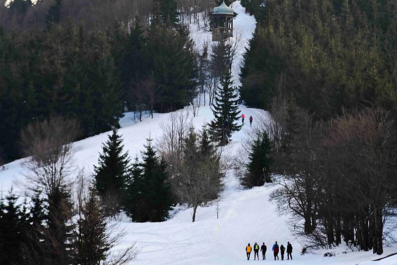 Březnové Pustevny nejen z ptačí perspektivy