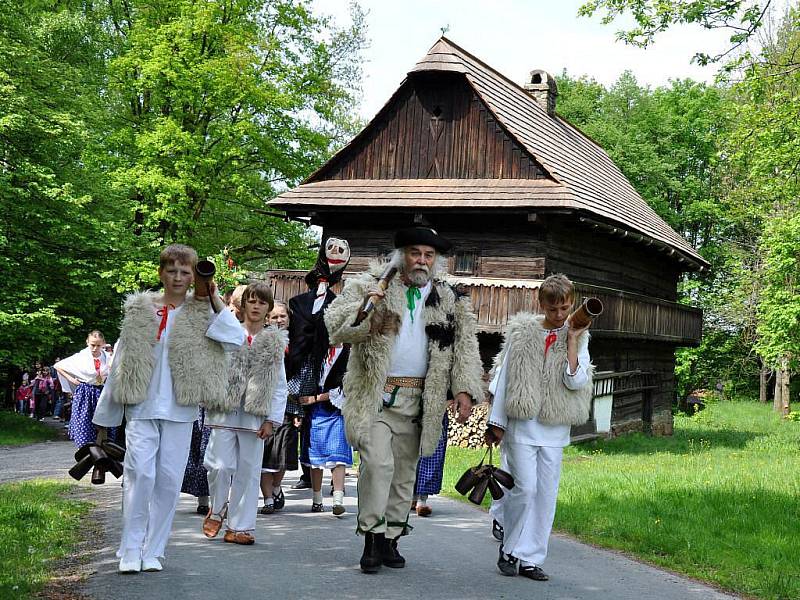 Valašské muzeum v přírodě v Rožnově pod Radhoštěm, vyhánění ovcí a další tradice