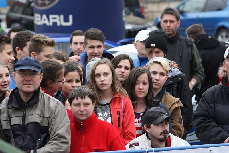 Start 35. ročníku Valašské rally ve Valašském Meziříčí.