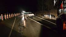 V katastru Lešné u Valašského Meziříčí se v pátek 13. ledna 2016 večer srazily vozy Seat a Audi. Tři lidé se při nehodě lehce zranili