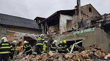 Výbuch domu v Loučce, při kterém byl zraněn dvaatřicetiletý muž
