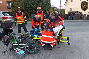 Zraněním skončily dvě pondělní nehody motocyklistů ve Zlínském kraji