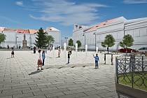 Vizualizace budoucí podoby rekonstruovaného náměstí ve Valašském Meziříčí