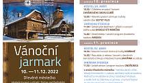 Vánoční jarmark ve Valašském muzeu v přírodě v Rožnově pod Radhoštěm - plakát a program