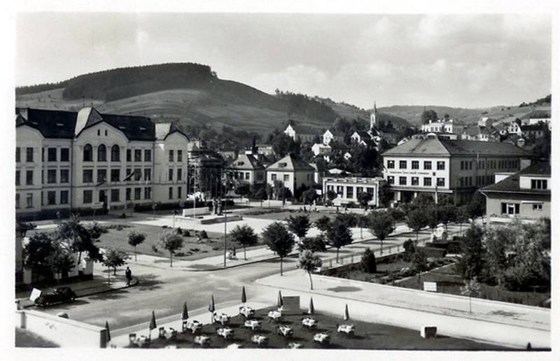 Náměstí Svobody ve Vsetíně, 1949.