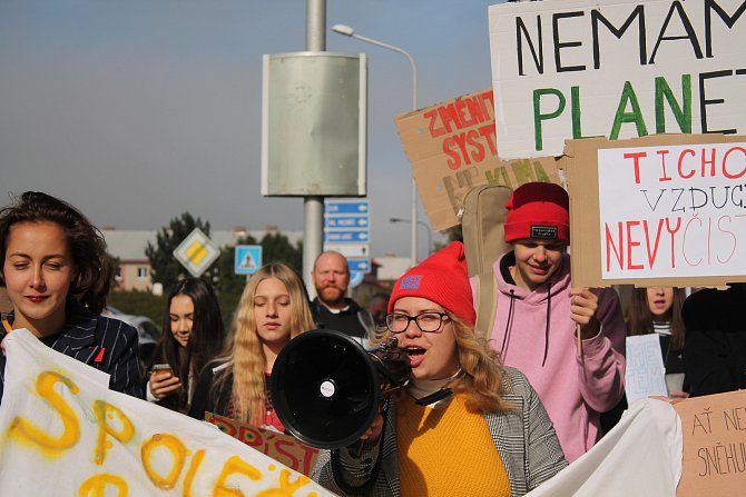 Stávka upozorňující na problém klimatu ve Vsetíně