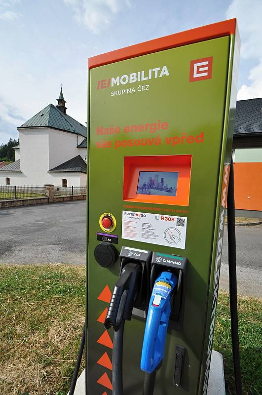 Horní Bečva - v centru obce Horní Bečva lze narazit také na dobíjecí stanici pro elektromobily