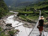 Krásná krajina chráněné oblasti  Annapurny