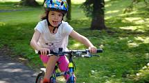 Malí cyklisté předvedli v sobotu 8. června 2019 svou zručnost a rychlost v zámeckém parku v Brankách.