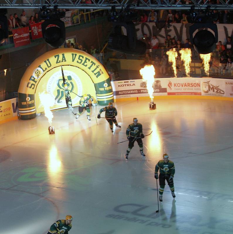 Hokejisté Vsetína porazili v 1. kole WSM ligy Ústí nad Labem.