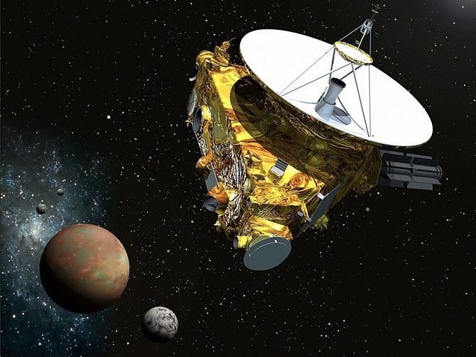 Umělecká představa sondy New Horizons. 