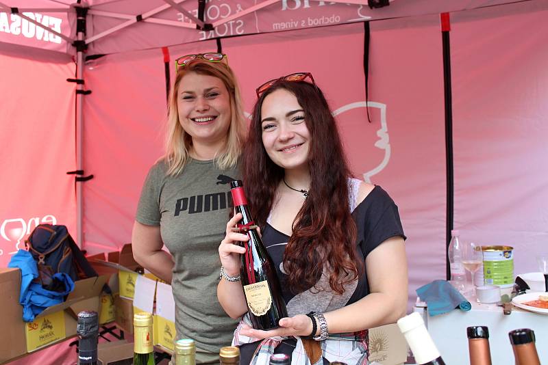 Současně s Ondrášovou valaškou se v rožnovském městském parku konal také festival vína.