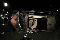 Nehoda osobního vozu Volkswagen v Lešné