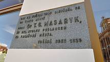 Valašské Meziříčí - památník upomínající zvolení T. G. Masaryka poslancem za valašská města.
