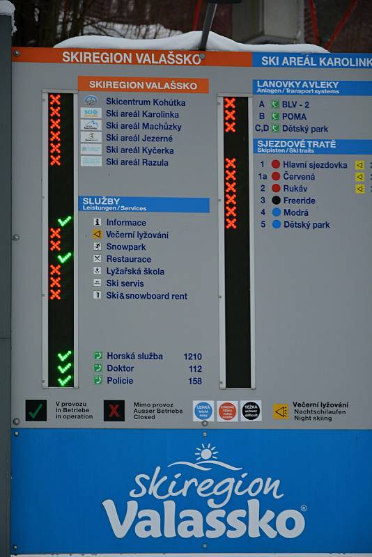 V sezoně 2020/2021 se ve Skiareálu Karolinka lyžovalo pouhých osm dní. Vládní opatření proti covidu donutily provozovatele areál zavřít.