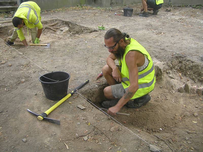 To jsou výsledky archeologického průzkumu v parku Budoucnost.