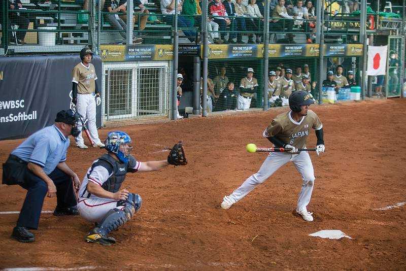 Utkání mezi Českou republikou a Japonskem na mistrovství světa v softbalu