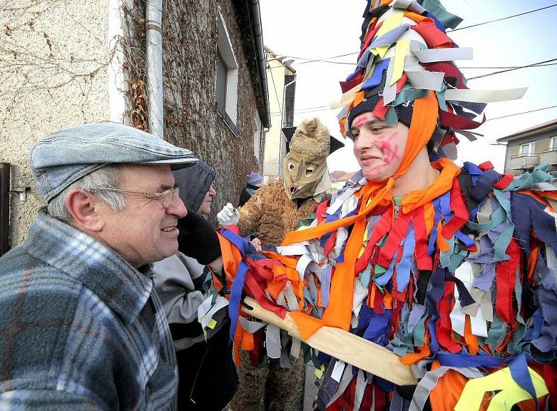 Masopustní průvod v Nové Vsi u Chotěboře.