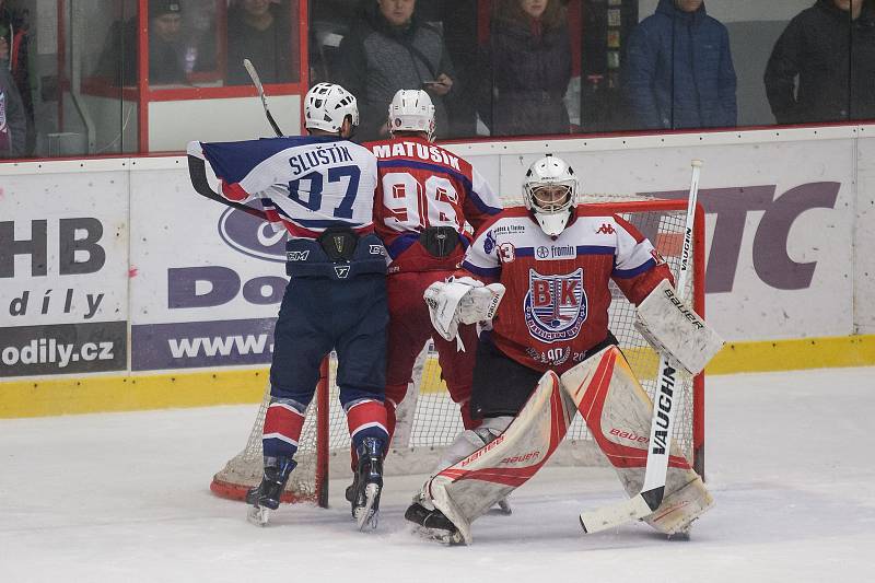 Páté rozhodující utkání čtvrtfinále mezi BK Havlíčkův Brod a HC Tatra Kopřivnice.