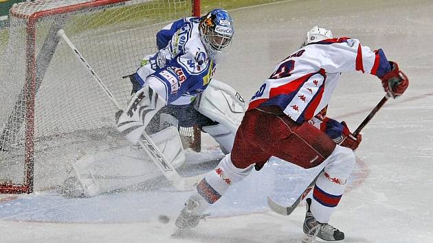 Ze zápasu HC Rebel - HC Kometa Brno.