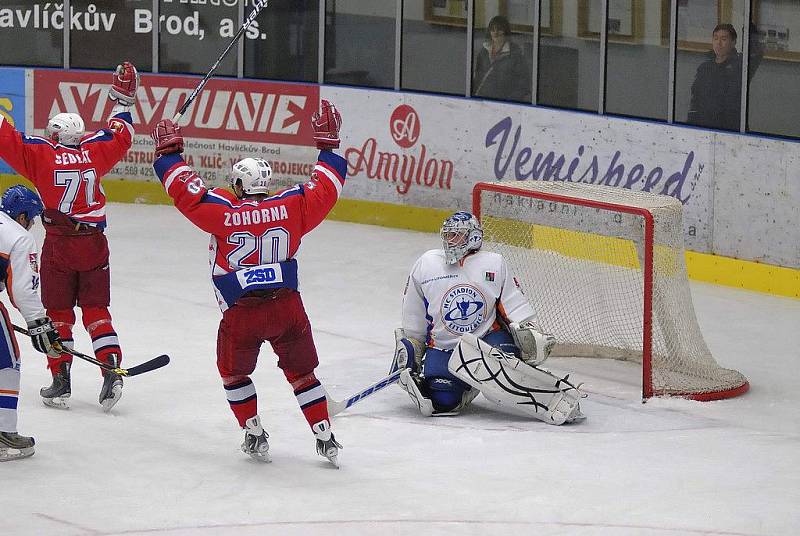 Z hokejového utkání HC Rebel - HC Stadion Litoměřice.