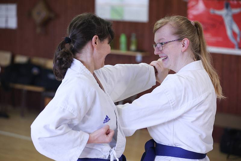 Seminář pro dospělé cvičence karate v Havlíčkově Brodě.