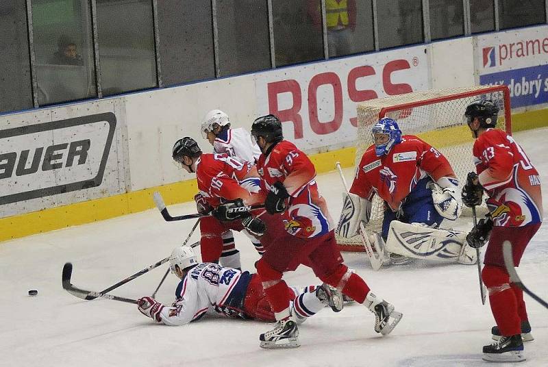 Z hokejového utkání Havl. Brod - Olomouc.