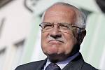 Prezident Václav Klaus zahájil návštěvu Vysočiny v Ledči nad Sázavou.