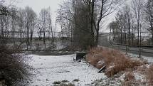 Obnova rybníka v Brzkově.