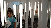 Světelné trubice jsou základem expozice Kraje Vysočina na Expu 2015. 