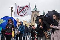 Akce na podporu nezávislosti české justice a vlivu Andreje Babiše na náměstí v Havlíčkově Brodě.