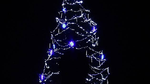 Vánoční strom ve Světlé nad Sázavou.