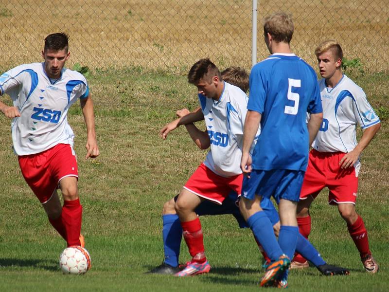 Teprve ve 4. kole I. A třídy vsítili první gól pohledští fotbalisté v zápase proti Košeticím, autorem byl Marek Drlík (vpravo).