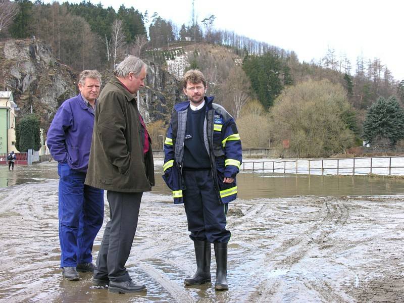 Záplavy na jaře 2006 na Vysočině.