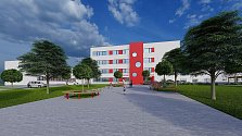 Škola Konečná v Havlíčkově Brodě staví nový pavilon. Vizualizace se souhlasem města.
