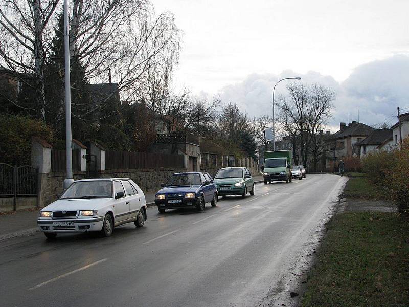 Ucpaná Žižkova ulice.