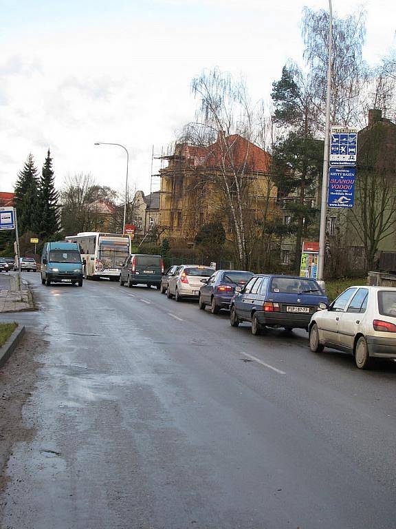 Ucpaná Žižkova ulice.