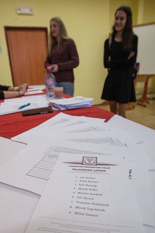 Studentské prezidentské volby v Obchodní akademii a Hotelové škole v Havlíčkově Brodě.