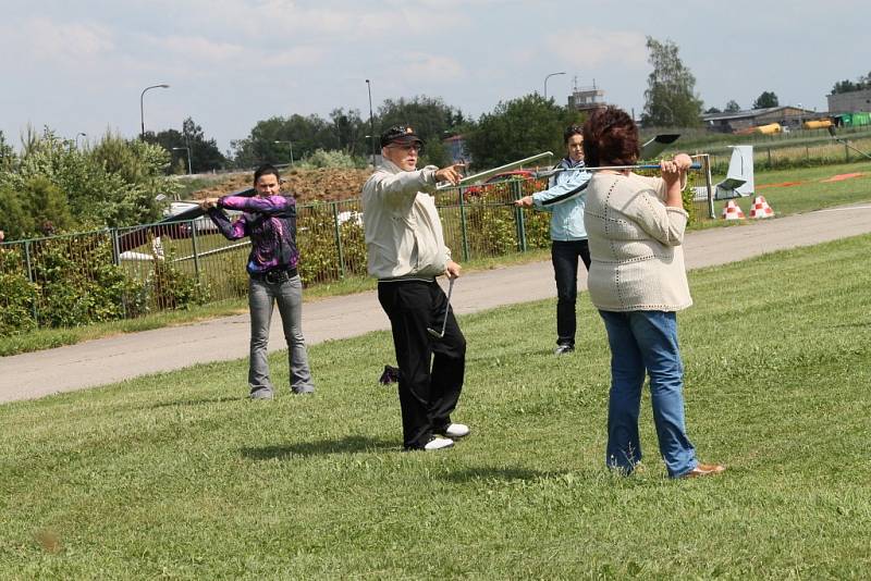 Golfové cvičné odpaliště na havlíčkobrodském letišti.