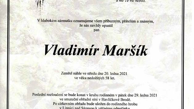 Zemřel Vladimír Maršík, zasloužil se o značení turistických cest na Vysočině