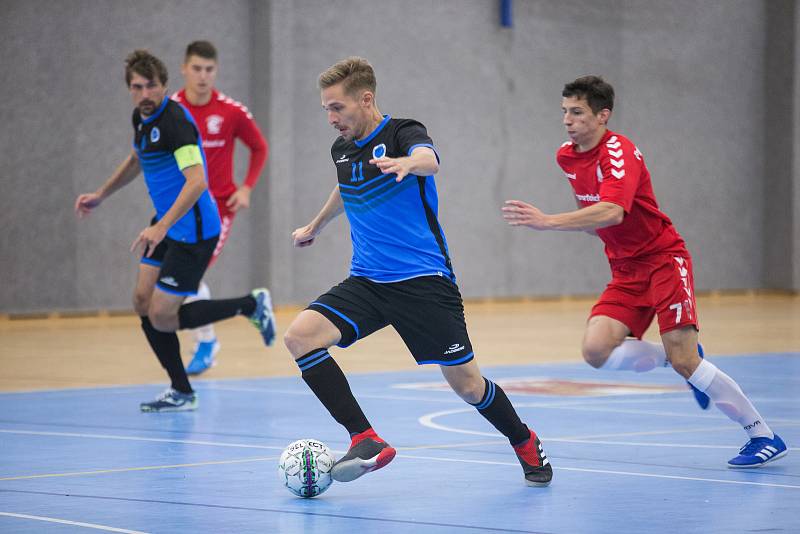 Futsalové utkání mezi Chotěboří a Libercem.