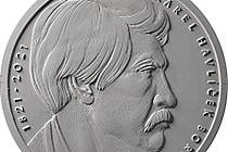 Vítězný návrh mince s portrétem slavného novináře.