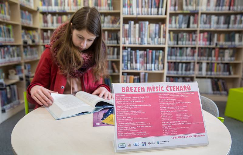 Březen měsíc čtenářů v Krajské knihovně Vysočiny v Havlíčkově Brodě.