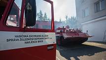 Den otevřených dveří u drážních hasičů v Havlíčkově Brodě.