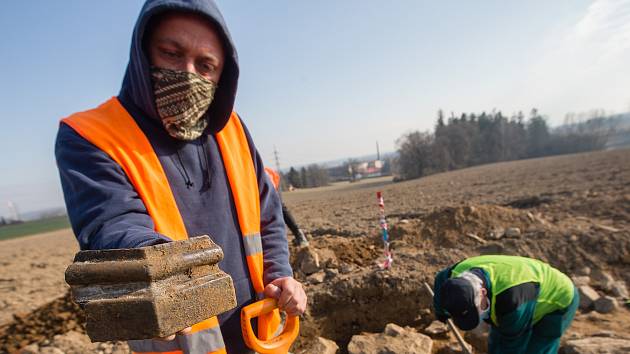Archeologické práce na trase budoucího obchvatu kolem Havlíčkova Brodu.