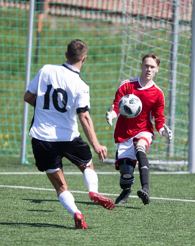 Havlíčkův Brod (v bílém) v derby nepotvrdil dva poslední úspěchy.