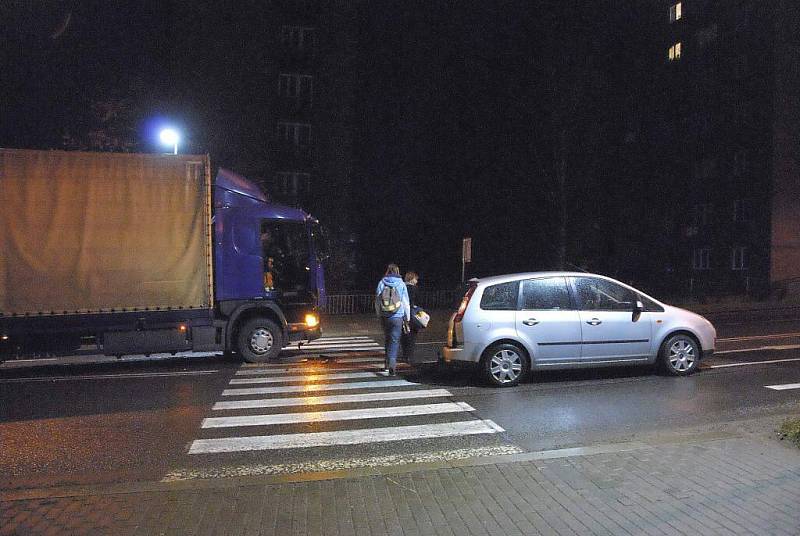 Ranní nehoda na Masarykově ulici v Havlíčkově Brodě.