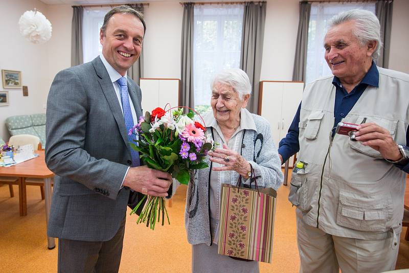 Oslava 100. narozenin Marie Peškové z Chotěboře.