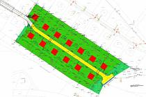 Studie nových parcel V Údolí.